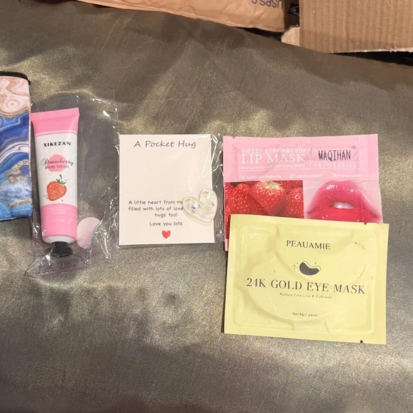 Blue and Gold Swirl Pouch - Picture 2 of 5